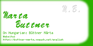 marta buttner business card